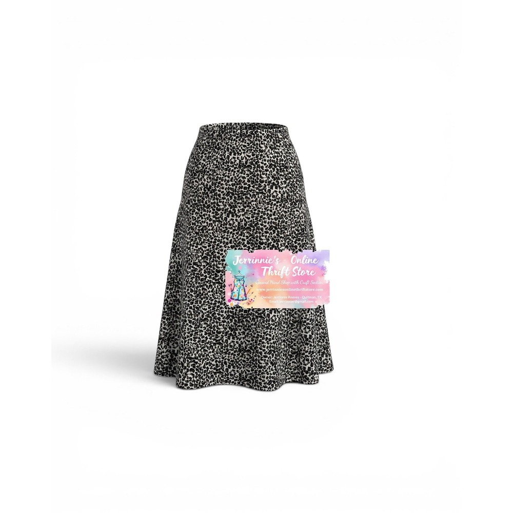 Double Take Leopard Print Midi Skirt‎ 2X